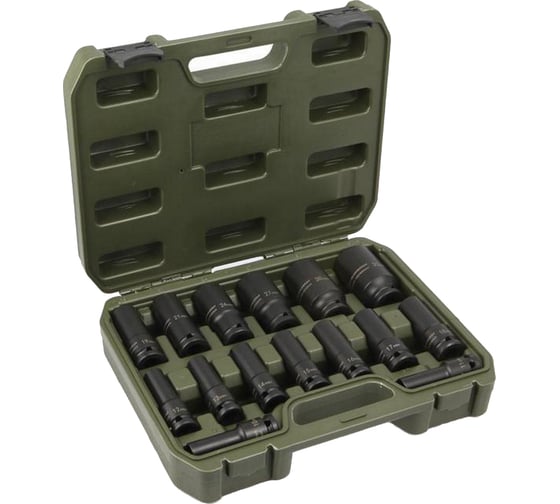 Изображение товара Набор головок ударных удлинённых Дело Техники 1/2", 15шт. 660415