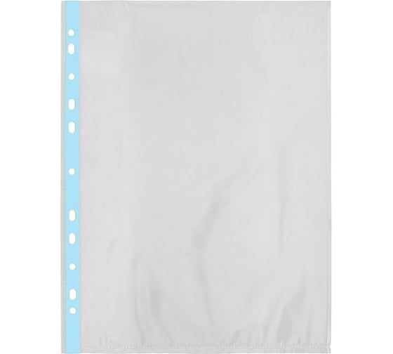 Изображение товара Файл-вкладыш Expert Complete с цв полоской A4 30 мкм глянцевый голубой уп.20 шт 628075