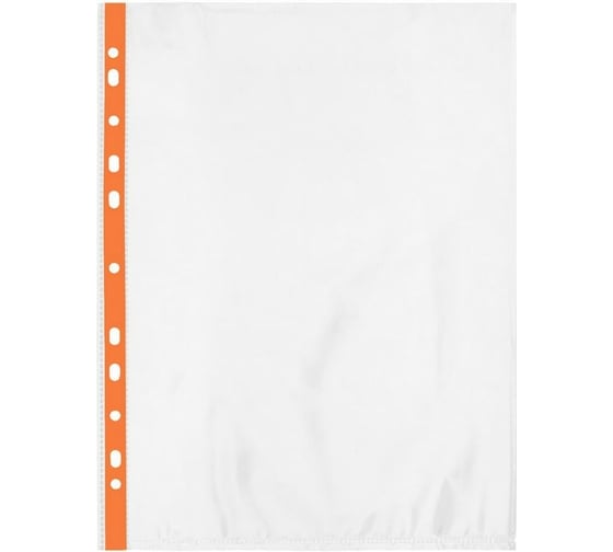 Изображение товара Файл-вкладыш Expert Complete с цв полоской A4 30 мкм глянцевый оранжевый уп.20 шт 628076