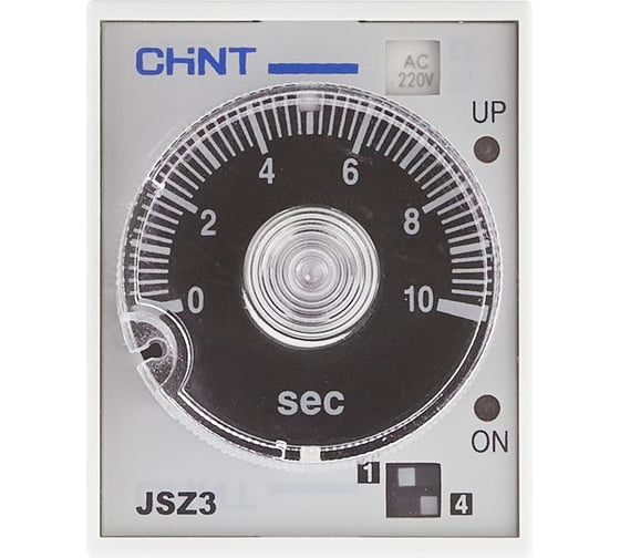 Изображение товара Реле времени CHINT JSZ3A-B базового типа многодиапазонная задержка включения 0 .1-1/10/60s/6min AC 220В 294321