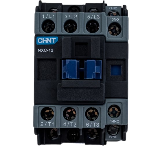 Изображение товара Контактор CHINT NXC-12 12А 220В/АС3 1НО+1НЗ 50Гц (R) 836712