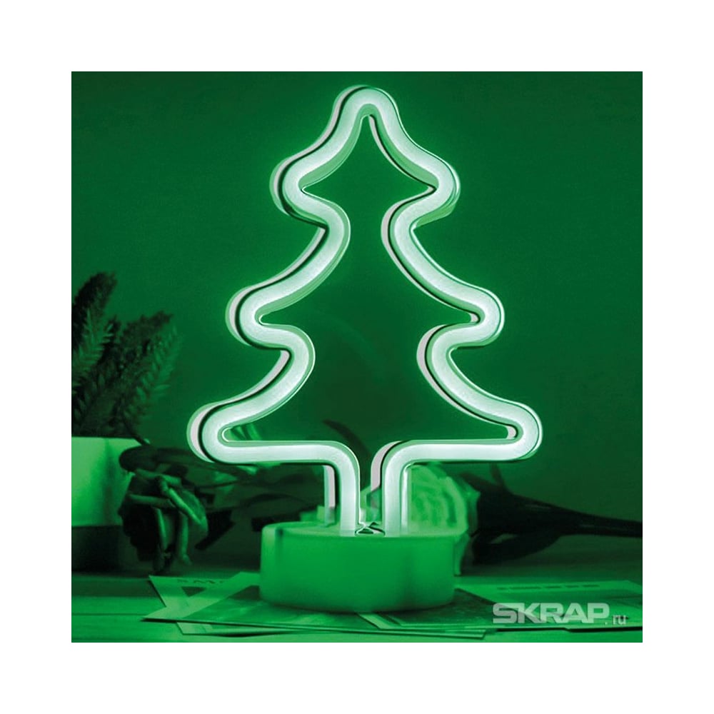 Изображение товара Неоновый светильник ENERGY EN-NL 20 104316 для детской комнаты настольный елочка желтый