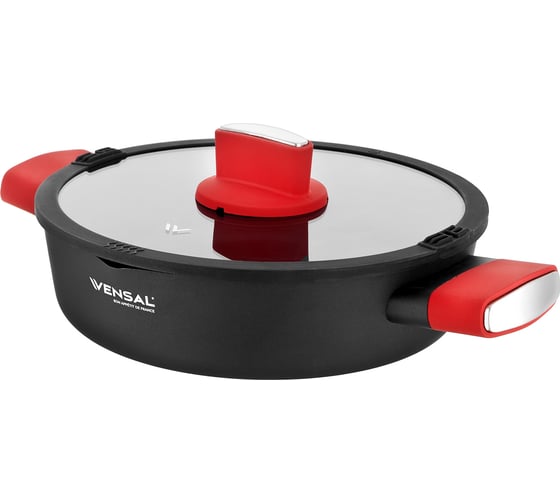 Изображение товара Сотейник с крышкой VENSAL Velours rouge кованый, 24 см VS1026