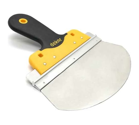 Изображение товара Шпатлевочная лопатка для ведра 20см, нержавеющая сталь, пластиковая ручка, DEKOR HASSAN 1942