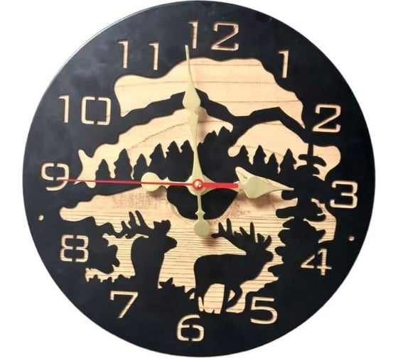 Изображение товара Настенные часы 5 ПРОФМЕТСТИЛЬ Олени 733