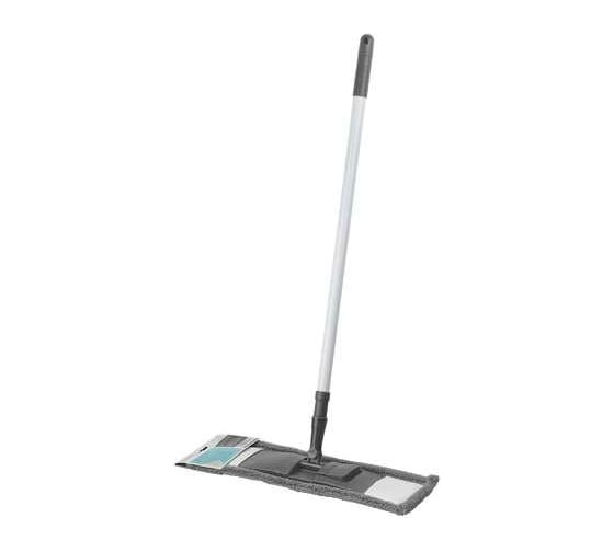 Изображение товара Швабра для пола PERFECTO LINEA с насадкой из микрофибры, серая 43-392019
