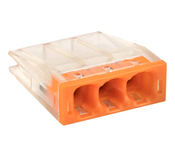 Изображение товара Строительно-монтажная клемма EKF СМК 2273-243 с пастой, 3 отверстия, 0,5-2.5 мм2, блистер, 5 штук, PROxima plc-smk-2273-243b