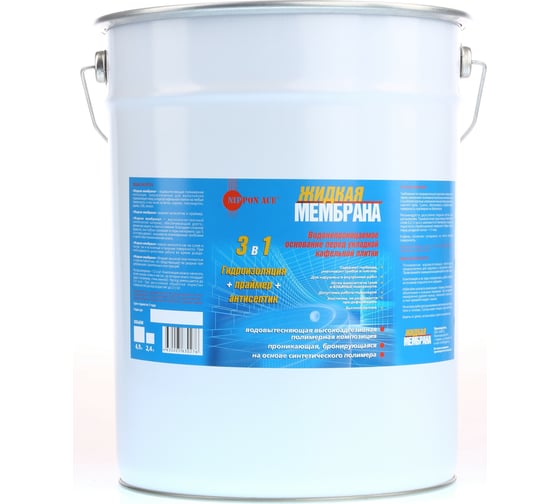Изображение товара Жидкая мембрана Nippon Ace водовытесняющая полимерная композиция, ведро 20 литров LM-200-269