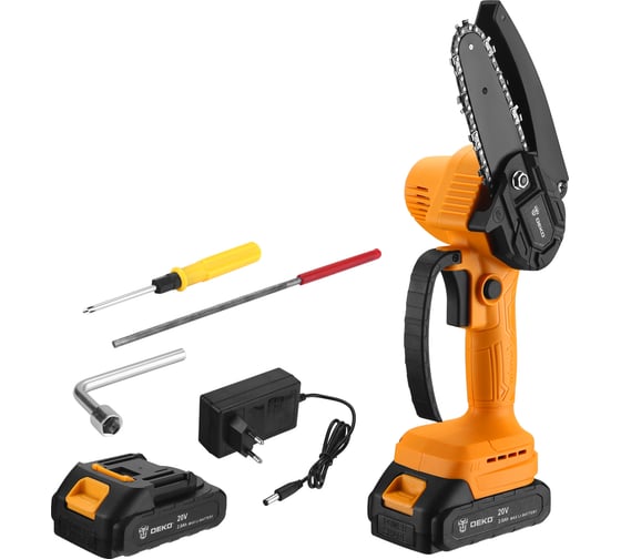 Изображение товара Цепная аккумуляторная пила DEKO DKCHS 20-4, 20В, 2x2.0 А*ч 063-4308