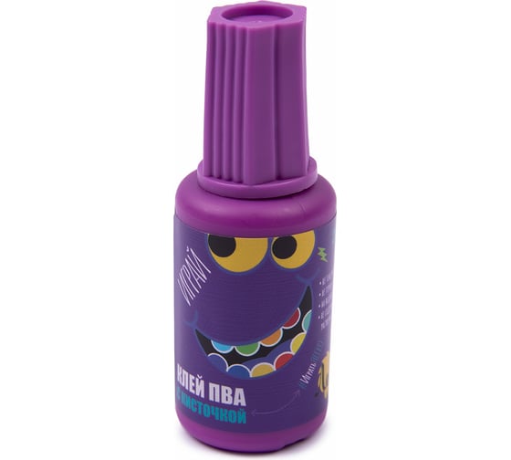 Изображение товара Клей ПВА с кисточкой Лео Играй 20 г, 10шт. 664218