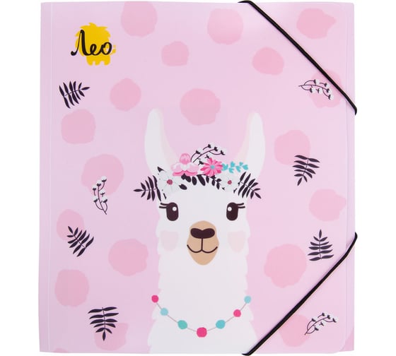 Изображение товара Папка на резинке Лео Учись A5, 450 мкм, 25 мм, песок 01-Лама, уп. 6шт. 679190