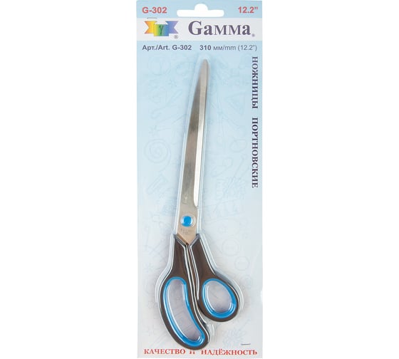 Изображение товара Ножницы Gamma G-302 портновские, в блистере, 310 мм 67487
