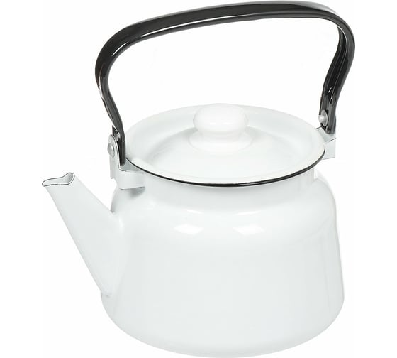 Изображение товара Эмалированный чайник СТАЛЬЭМАЛЬ 2.3 л декор белый с петлей С2714 ТБ17557
