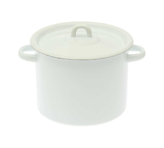 Изображение товара Цилиндрическая эмалированная кастрюля СТАЛЬЭМАЛЬ светлая 3.5 л С41612 ХП3781