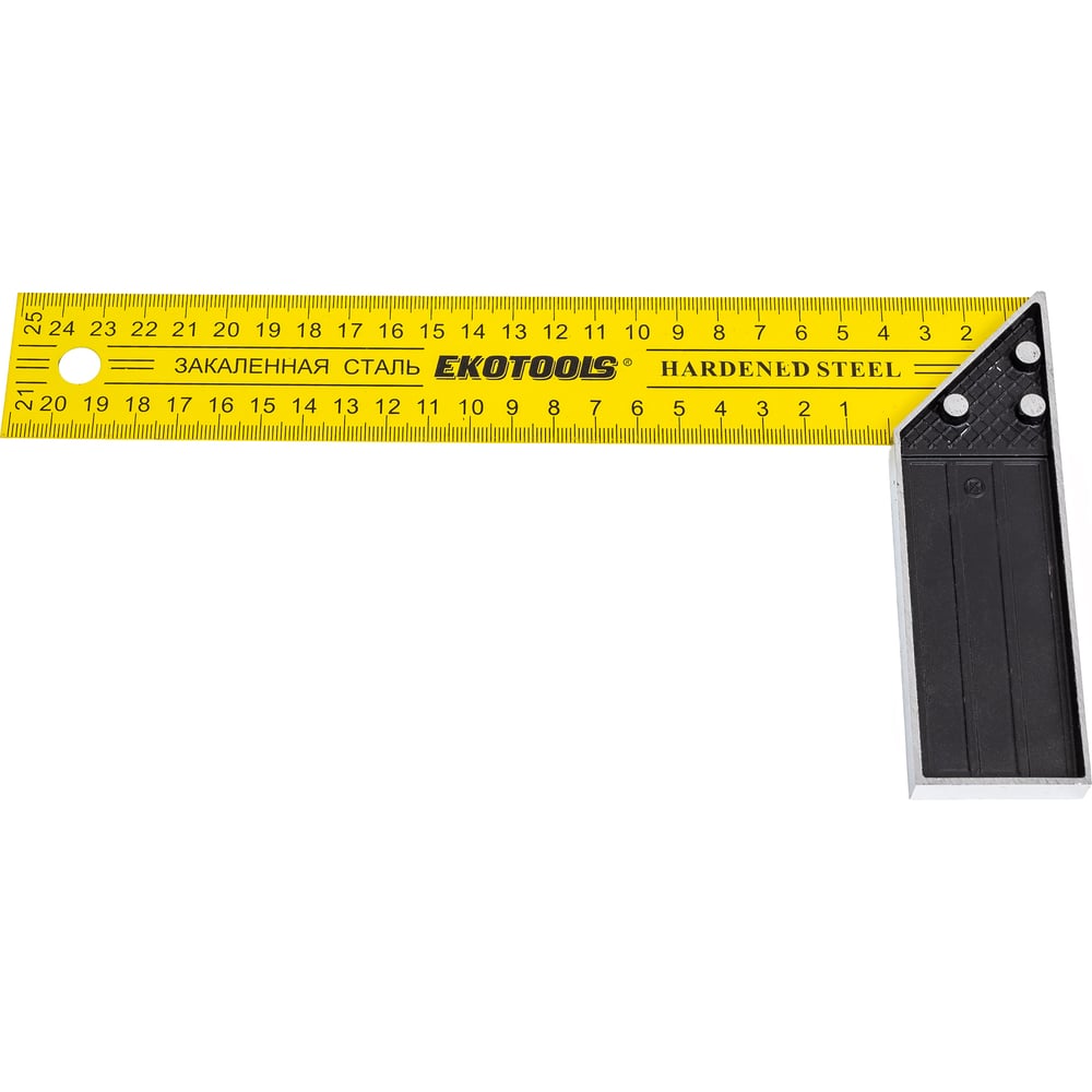 Изображение товара Столярный угольник EKOTOOLS металлический, 250 мм 6035125