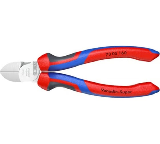 Изображение товара Бокорезы KNIPEX 160 мм, хром, 3-комп ручки KN-7005160