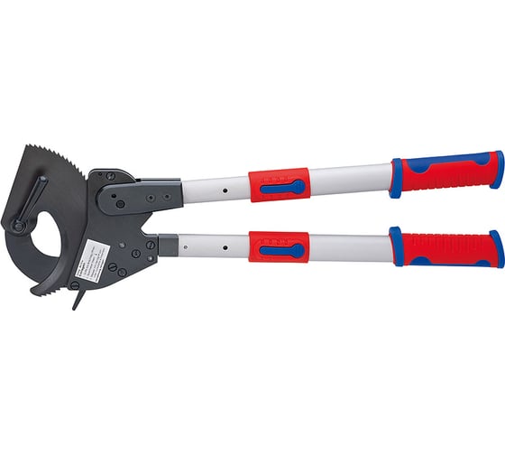 Изображение товара Кабелерез Knipex с трещоткой, Ø 60 мм, длина 630 мм, 2К телескопические ручки KN-9532060