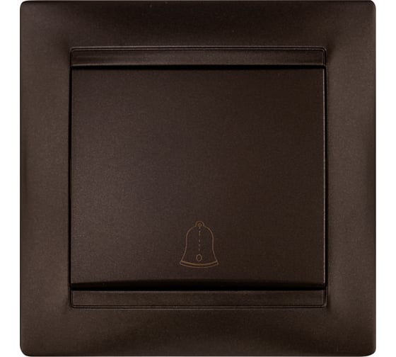 Изображение товара Кнопка звонковая TDM ELECTRIC 6А, шоколад, серия "Лама" SQ1815-0508