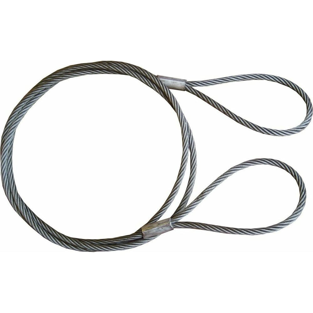 Изображение товара Буксировочный стальной трос Tplus 7 м 29 мм петля-петля 100 тонн