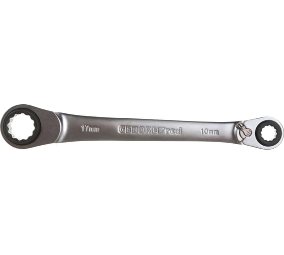 Изображение товара Двусторонний гаечный ключ 4 в 1 GEDORE RED с трещоткой, 10, 13, 17, 19 мм 3300899