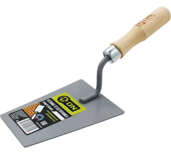 Изображение товара Кельма отделочника On прямоугольник, порошковая покраска, деревянная ручка, 280x100 мм 02-14-013