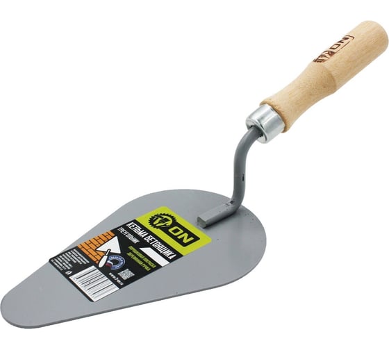 Изображение товара Кельма печника On овал, порошковая покраска, деревянная ручка, 350x105 мм 02-14-010