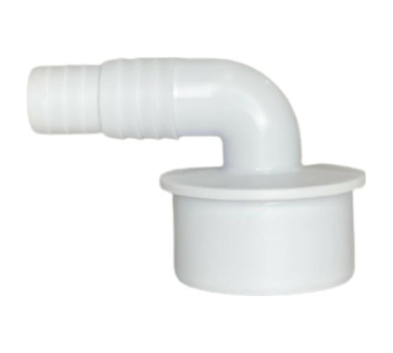 Изображение товара Переходник угловой для подключения сливного шланга  Профитт 20x23x50, белый 2226094