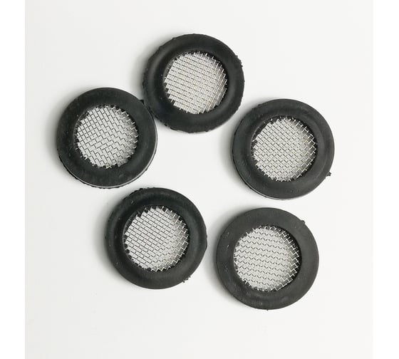 Изображение товара Резиновая прокладка Профитт 1/2" с нержавеющей сеткой, 19х10х2,5 мм - 5 шт. 2226216