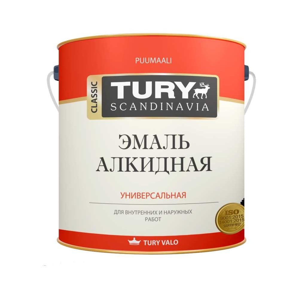 Алкидная эмаль TURY эмаль рас пф 266 для пола алкидная красно коричневая 0 9 кг