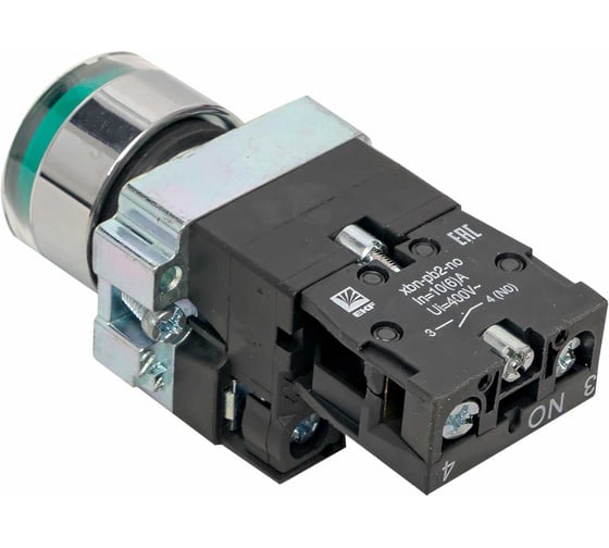 Изображение товара Кнопка EKF BA31 с подсветкой 24В зеленая NO PROxima xb2-bw31-24