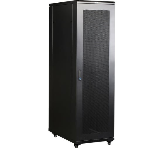 Изображение товара Шкаф TWT 19" Business, 18U 600x1000, черный, передняя дверь перфорированная, задняя дверь распашная перфорированная CBB-18U-6x10-P1 TWT-CBB-18U-6x10-P1