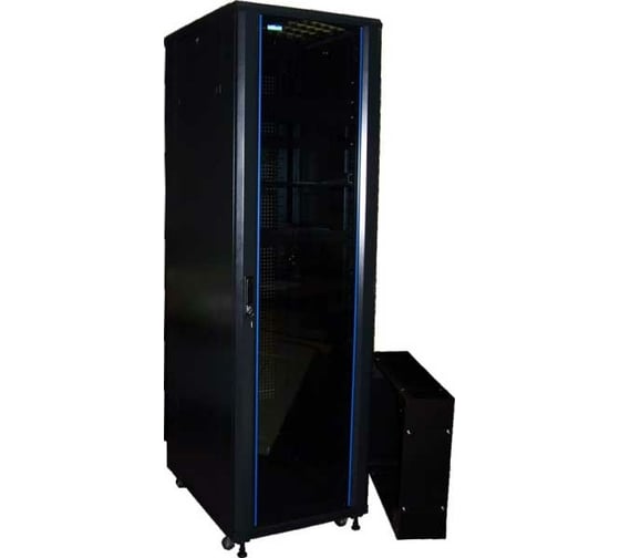 Изображение товара Шкаф TWT 19" Business, 18U 600x600, черный, передняя дверь стекло, задняя дверь распашная металл, CBB-18U-6x6-G1 TWT-CBB-18U-6x6-G1