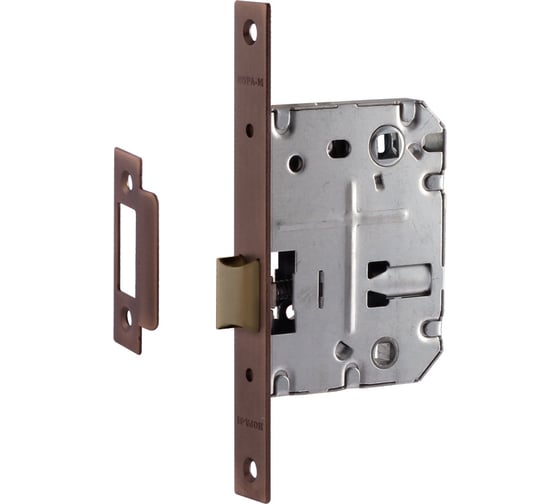 Изображение товара Врезная защелка с пластиковым язычком НОРА-М ППП 2070-70 старая медь 18894