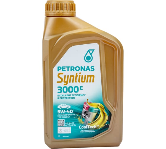 Изображение товара Моторное масло Petronas SYNTIUM 3000 E синтетическое, 5W40 1л. /18051619 70134E18EU 70731E18EU