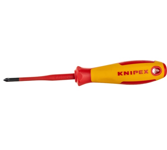 Изображение товара Тонкая отвёртка Knipex VDE 1000V Pozidriv PZ1 крестовая, L стержня 80 мм, 2-комп. рук-ка KN-982501SL