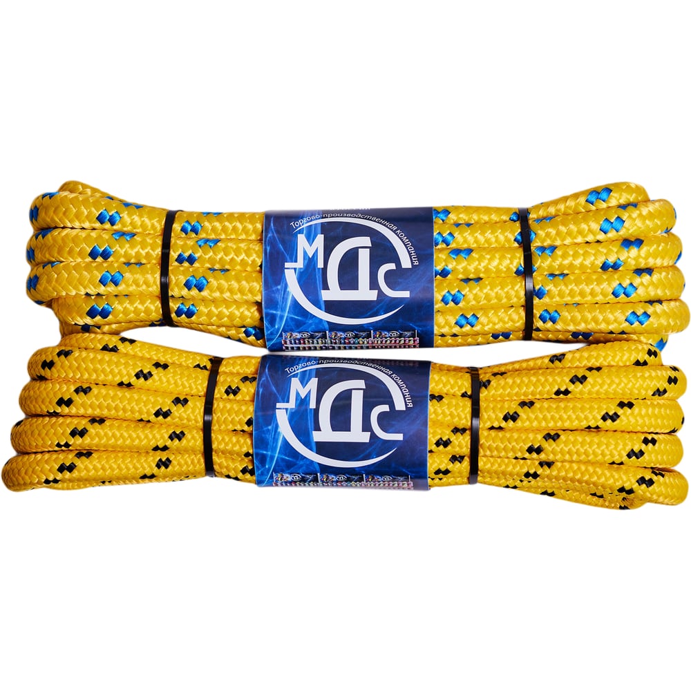 Изображение товара Плетеный полипропиленовый канат 14 мм 5 м 16 прядей для строительных работ