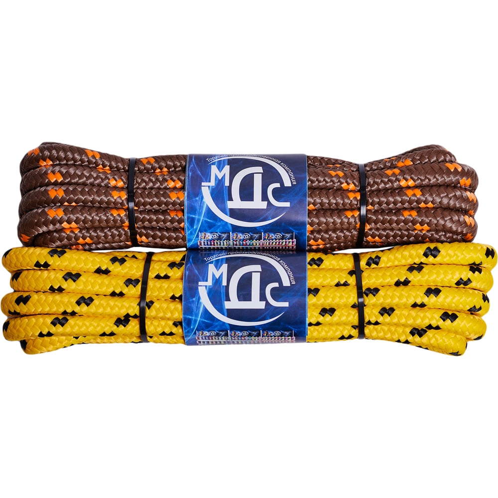 Изображение товара Плетеный полипропиленовый канат ТОРГОВО-ПРОИЗВОДСТВЕННАЯ КОМПАНИЯ МДС 16 мм, 16 прядей, 5 м 7930050321363