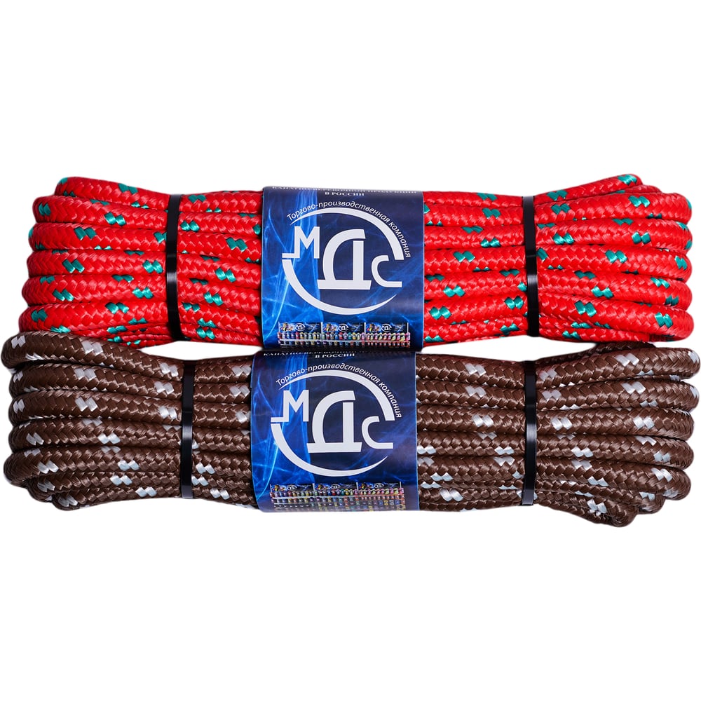Изображение товара Плетеный полипропиленовый канат ТОРГОВО-ПРОИЗВОДСТВЕННАЯ КОМПАНИЯ МДС 16 мм, 16 прядей, 10 м 7930050321356