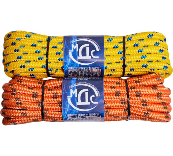 Изображение товара Плетеный полипропиленовый канат ТОРГОВО-ПРОИЗВОДСТВЕННАЯ КОМПАНИЯ МДС 14 мм, 16 прядей, 10 м 7930050321349
