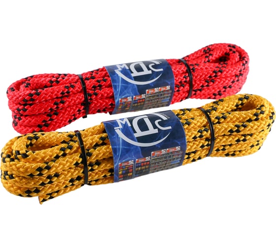 Изображение товара Плетеный полипропиленовый канат ТОРГОВО-ПРОИЗВОДСТВЕННАЯ КОМПАНИЯ МДС 12 мм, 16 прядей, 5 м 7930050321325