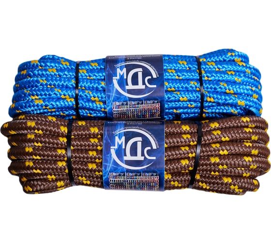 Изображение товара Плетеный полипропиленовый канат ТОРГОВО-ПРОИЗВОДСТВЕННАЯ КОМПАНИЯ МДС 12 мм, 16 прядей, 10 м 7930050321318