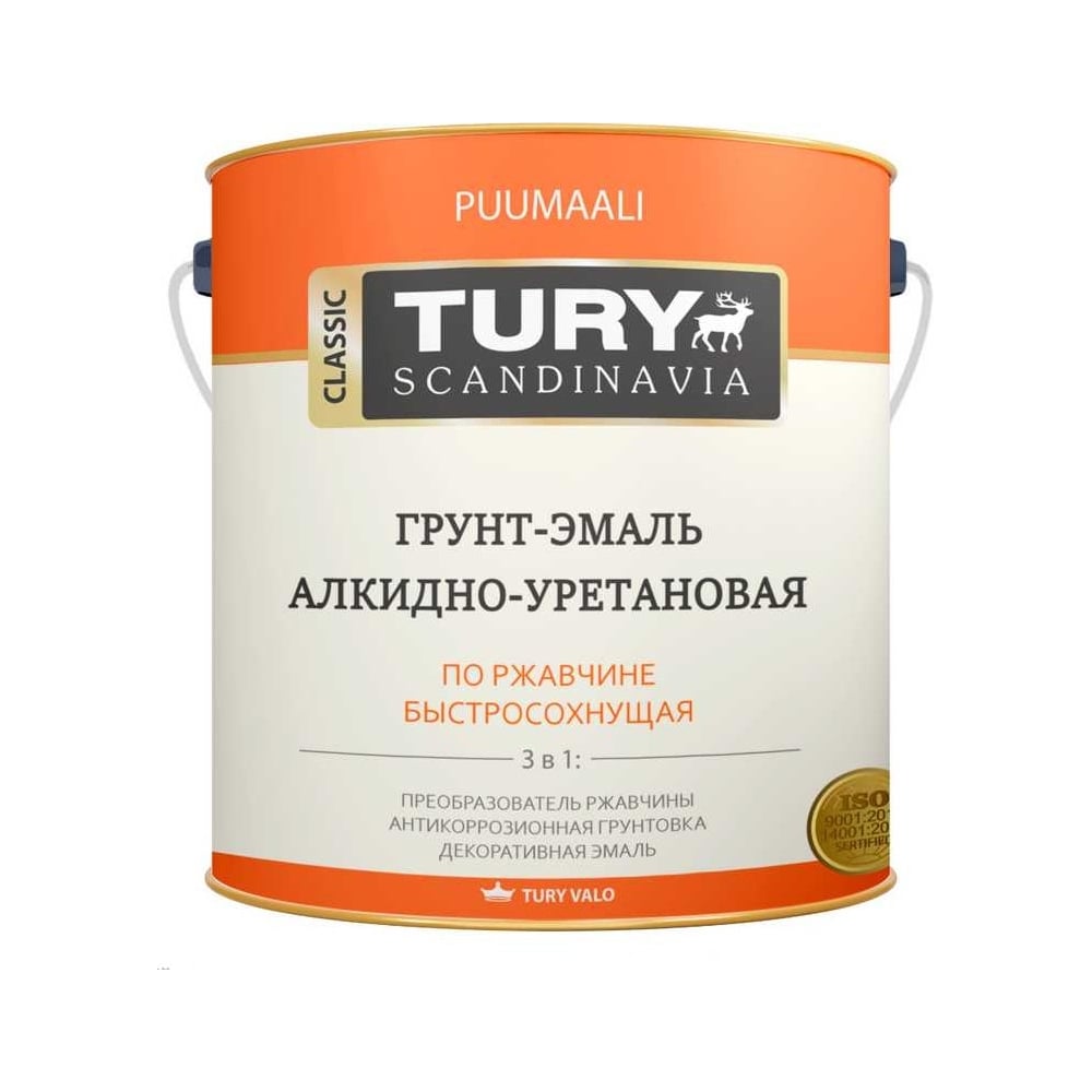 Грунт-эмаль по ржавчине TURY эмаль tury