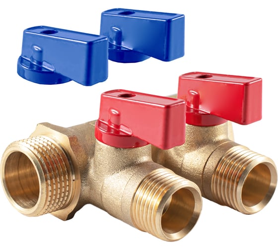 Изображение товара Коллектор с шаровыми кранами PROFACTOR  в/н 3/4" х 2 вых 1/2"нар PF MV 264.2