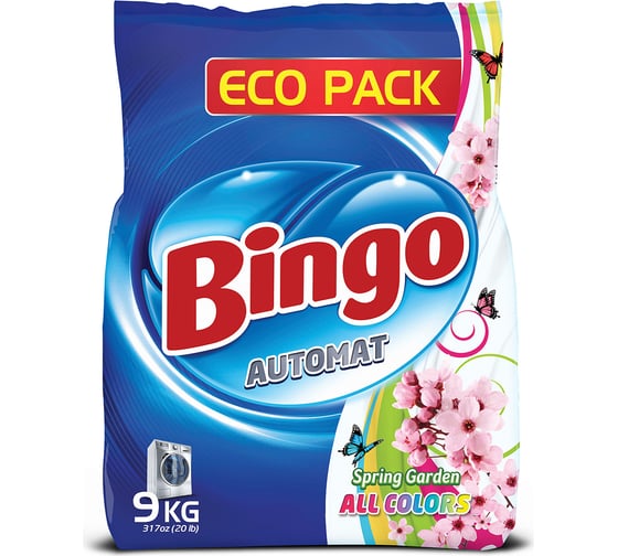 Изображение товара Стиральный порошок BINGOSOFT Автомат ALL COLORS Spring Garden, 9 кг, Bingo (1) 5067467
