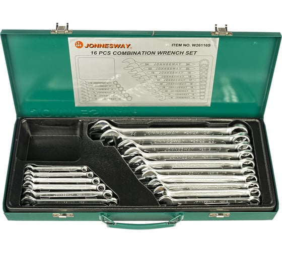Изображение товара Набор комбинированных ключей Jonnesway 6-24 мм W26116S