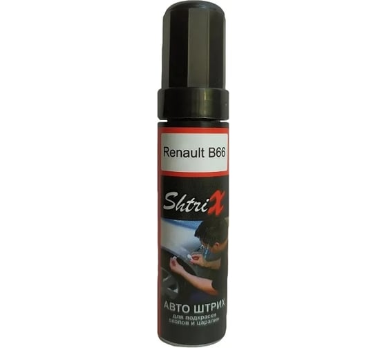 Изображение товара Профессиональный карандаш с кисточкой для удаления сколов и царапин Аэрохим Shtrix Renaul B66