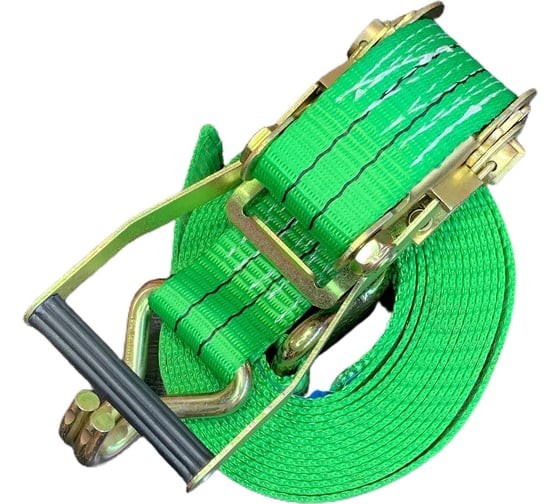 Изображение товара Стяжной усиленный ремень ТРАСТ 5 т, 10 000 мм, 50 мм, зеленый, Россия 4687202668311