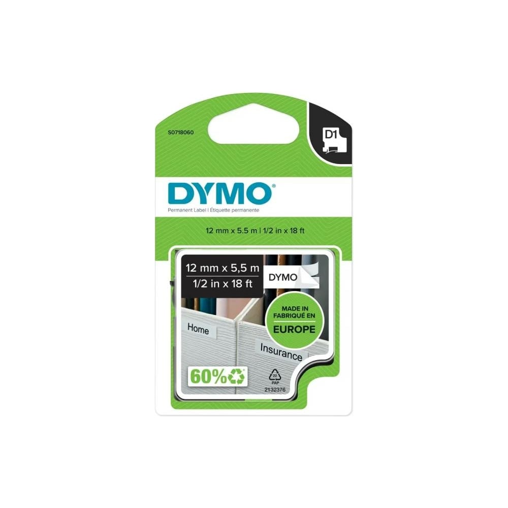 Изображение товара Картридж с полиэстеральной лентой Dymo 12мм 5,5м для Rhino 4200 5200 6000