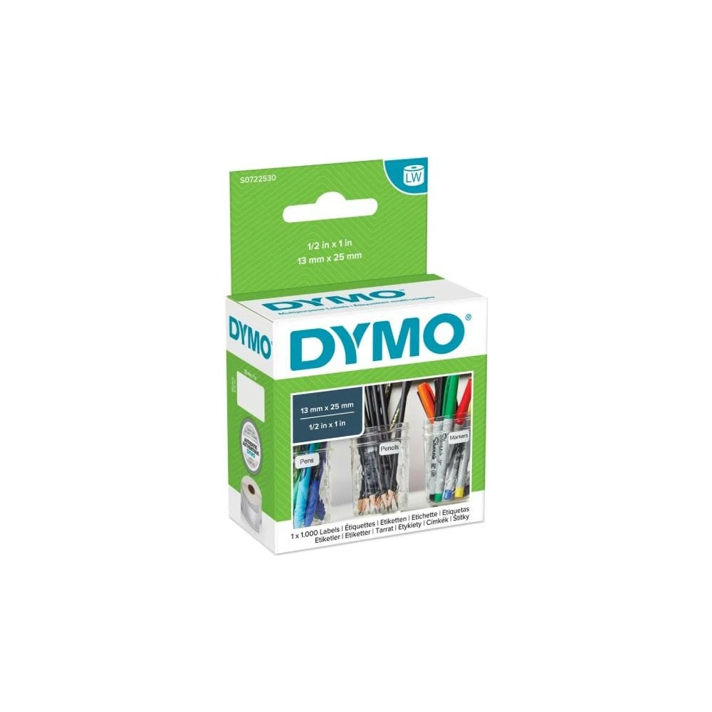 Изображение товара Многофункциональные этикетки Dymo S0722530 25x13 мм, 1000 штук в рулоне DYMO11353