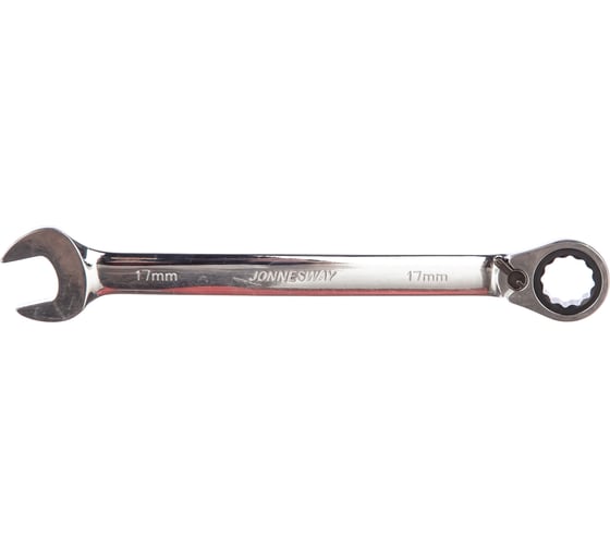 Изображение товара Комбинированный трещоточный ключ с реверсом Jonnesway 17 мм W60117